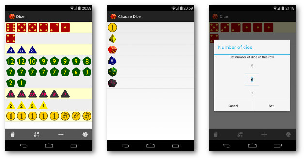 Würfel-App-Screenshot